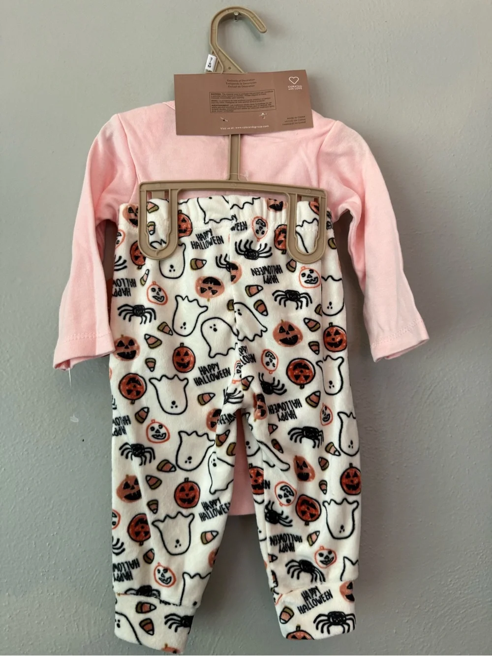 chick pea Pink 'Pumpkin' Baby Matching Set - 3 Piece